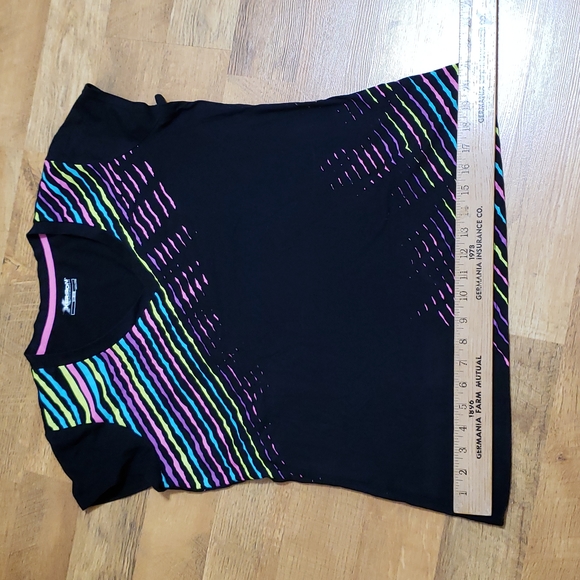 Xersion - Neon stripe v-neck tee - Ladies Large - Picture 7 of 10